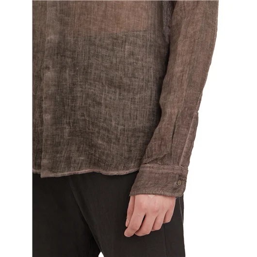 POEME BOHEMIEN CAMICIA COREANA IN LINO Black Friday Prezzi