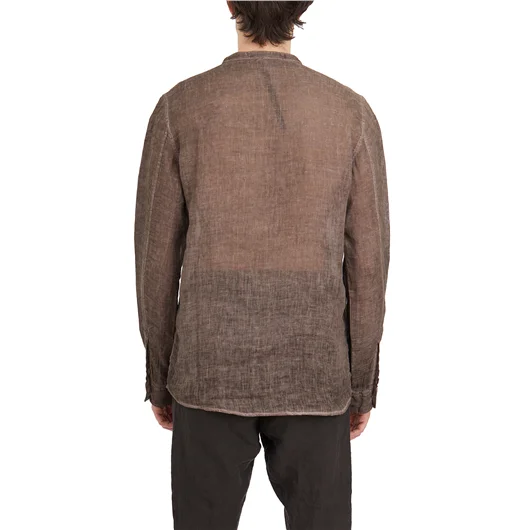POEME BOHEMIEN CAMICIA COREANA IN LINO Black Friday Prezzi