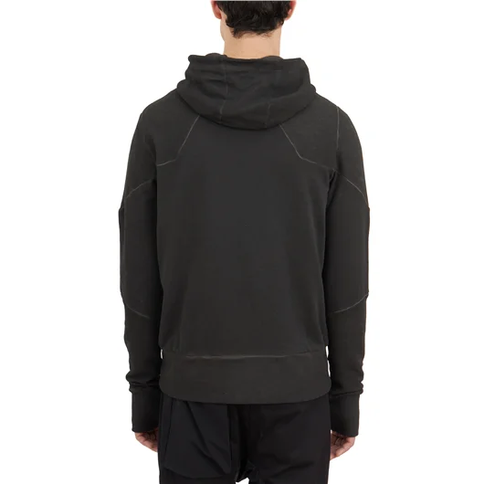THOM KROM FELPA CON CAPPUCCIO E ZIP Fornitura limitata