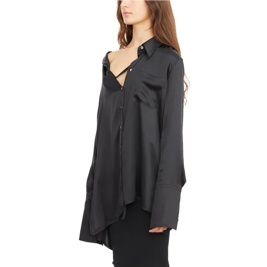 ANN DEMEULEMEESTER CAMICIA JOTIE IN SATIN Offerta Giorno del Papà