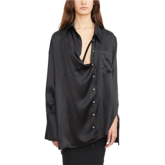 ANN DEMEULEMEESTER CAMICIA JOTIE IN SATIN Offerta Giorno del Papà