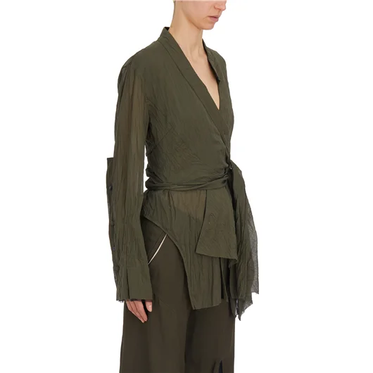 ALESSANDRA MARCHI CAMICIA KIMONO IN COTONE Online Outlet