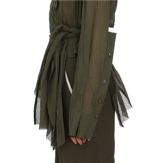 ALESSANDRA MARCHI CAMICIA KIMONO IN COTONE Online Outlet