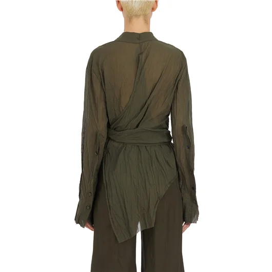 ALESSANDRA MARCHI CAMICIA KIMONO IN COTONE Online Outlet