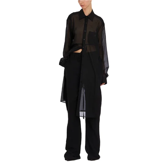 ANN DEMEULEMEESTER CAMICIA LUNGA IN COTONE GABI Lightning offer
