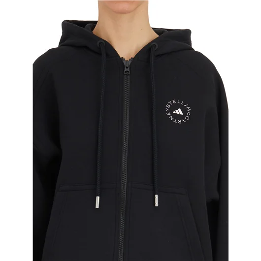 ADIDAS BY STELLA MCCARTNEY FELPA CON ZIP E CAPPUCCIO Liquidazione
