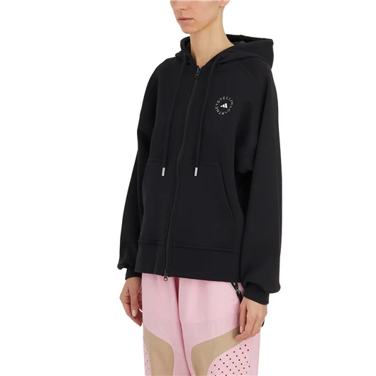 ADIDAS BY STELLA MCCARTNEY FELPA CON ZIP E CAPPUCCIO Liquidazione