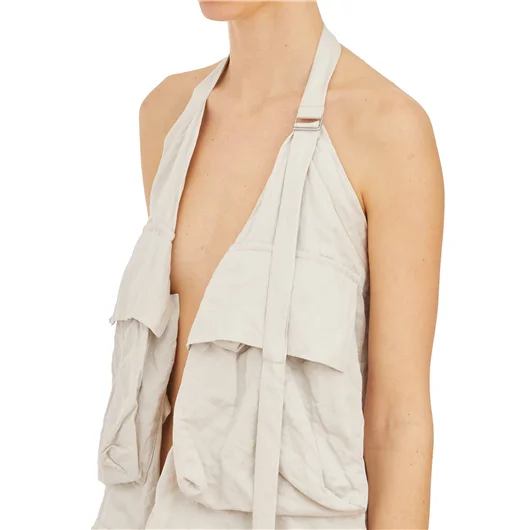 ANN DEMEULEMEESTER GILET CARGO IN COTONE Esporta salva