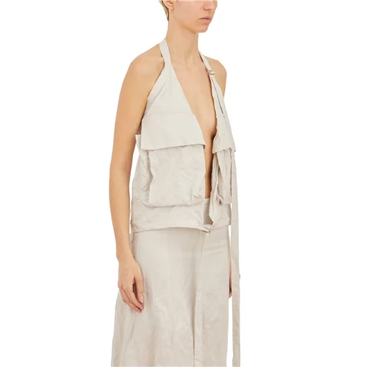 ANN DEMEULEMEESTER GILET CARGO IN COTONE Esporta salva
