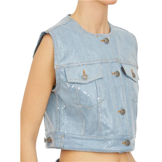 HAIKURE GILET CON PAILLETTES MOD. JUDY Black Friday Prezzi