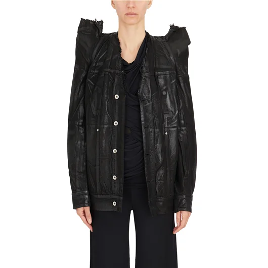 RICK OWENS DRKSHDW GIACCA IN COTONE SPALMATO TEC WORKER Promozione