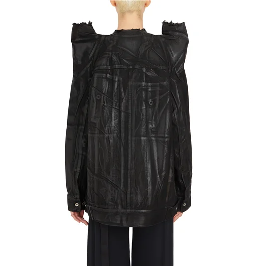 RICK OWENS DRKSHDW GIACCA IN COTONE SPALMATO TEC WORKER Promozione