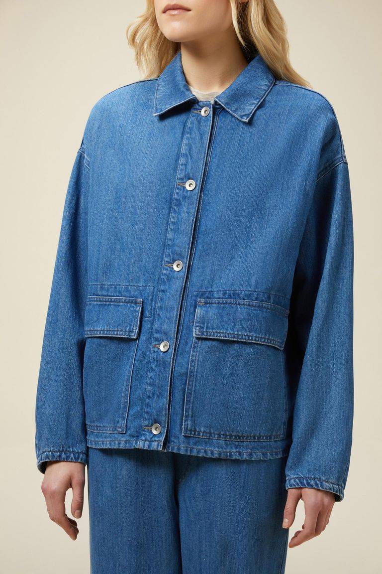 Pomandere Giubbino denim con tasche applicate Pezzi Unici
