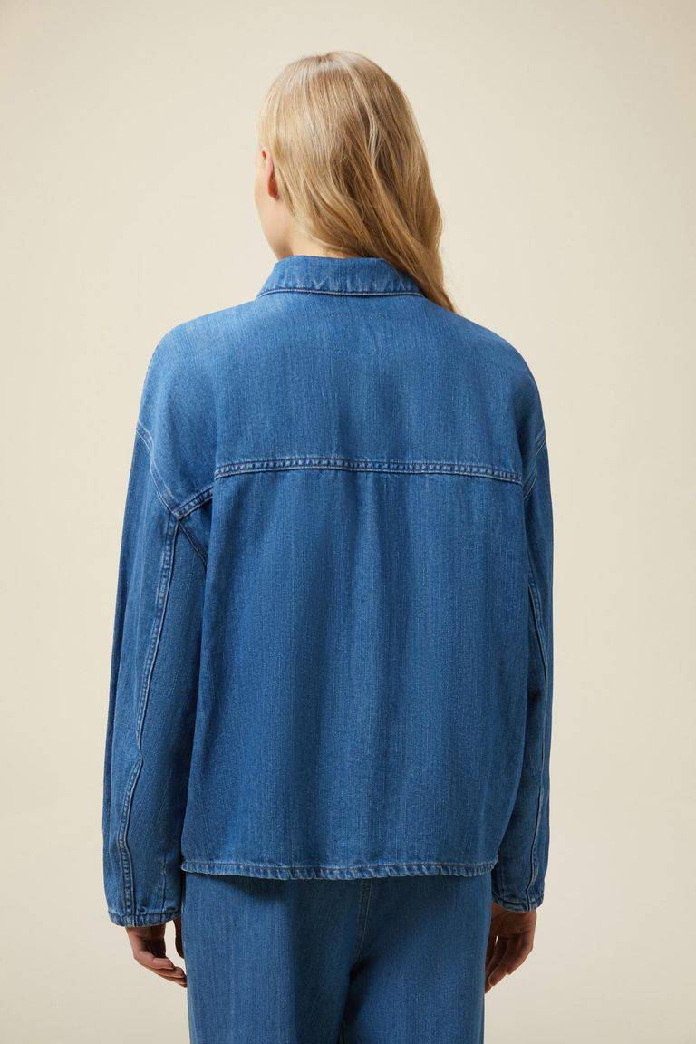 Pomandere Giubbino denim con tasche applicate Pezzi Unici