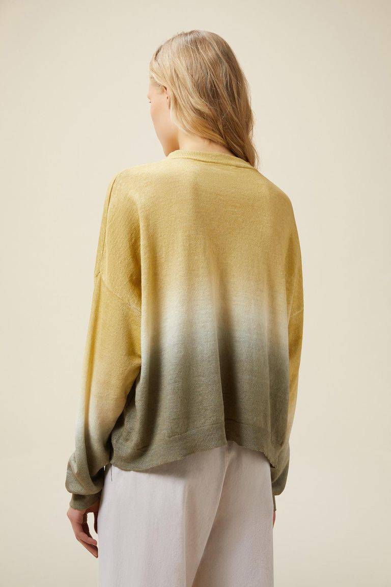 Pomandere Maglione girocollo con tintura degradè Presa