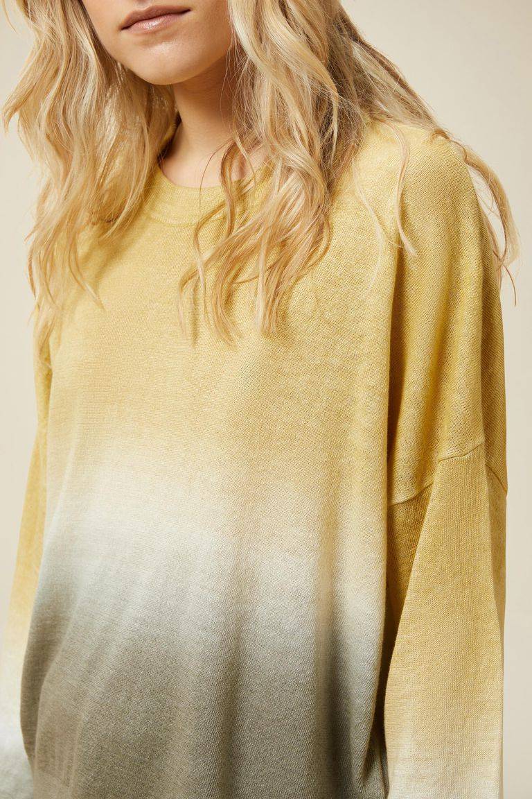 Pomandere Maglione girocollo con tintura degradè Presa