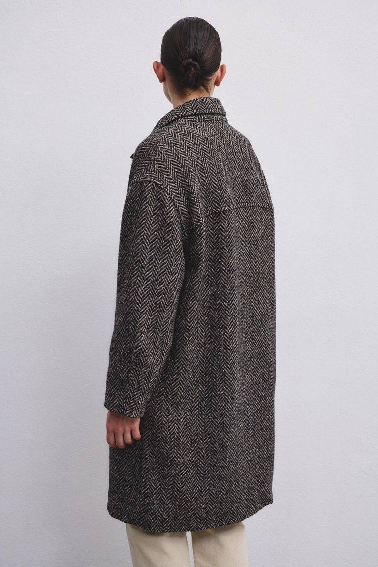 Pomandere Cappotto in resca di lana Nuova