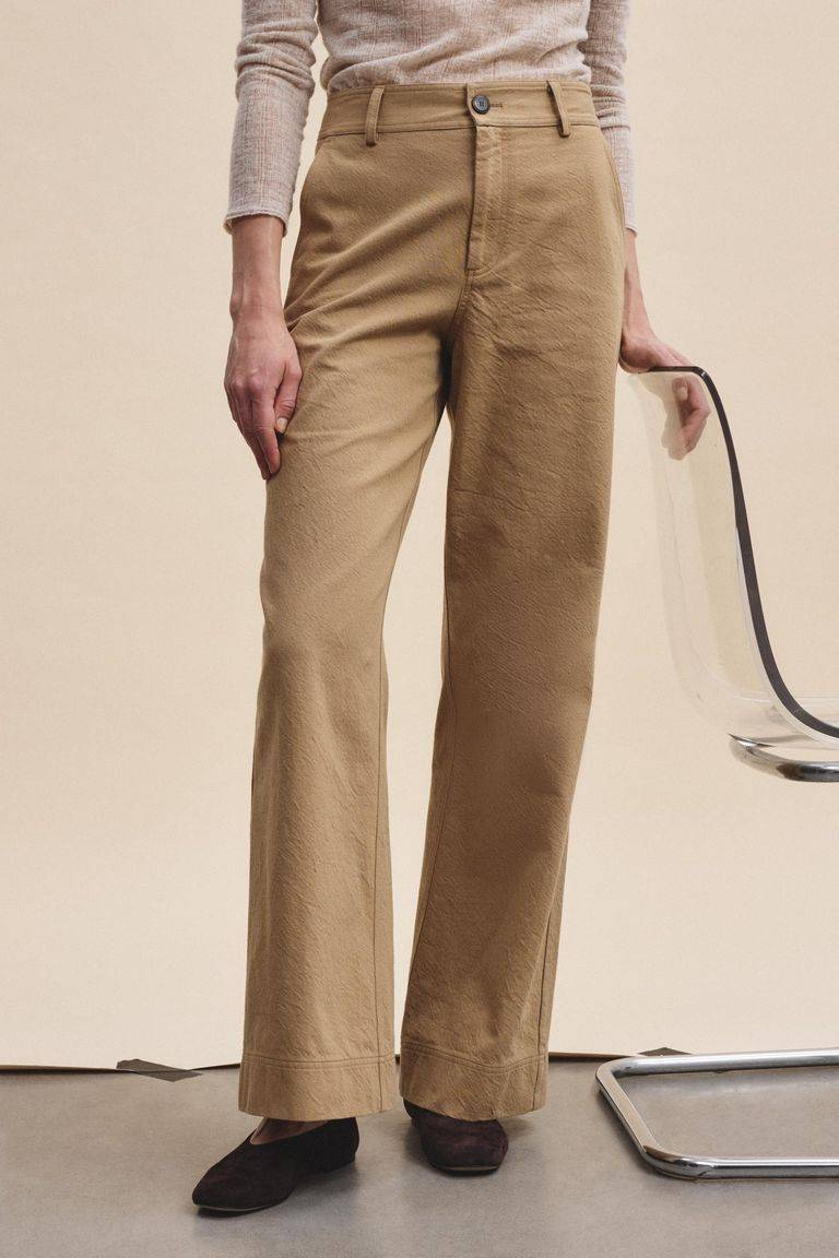 Pomandere Pantalone in diagonale di cotone lana In Linea