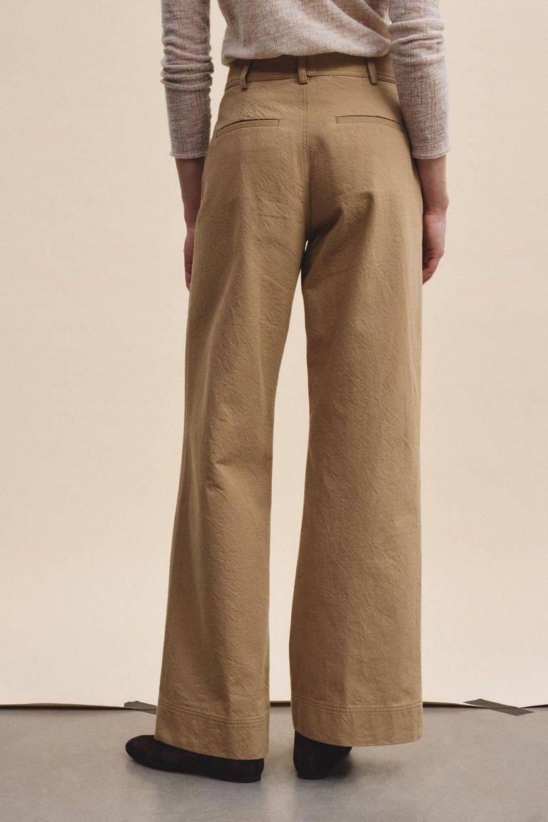 Pomandere Pantalone in diagonale di cotone lana In Linea