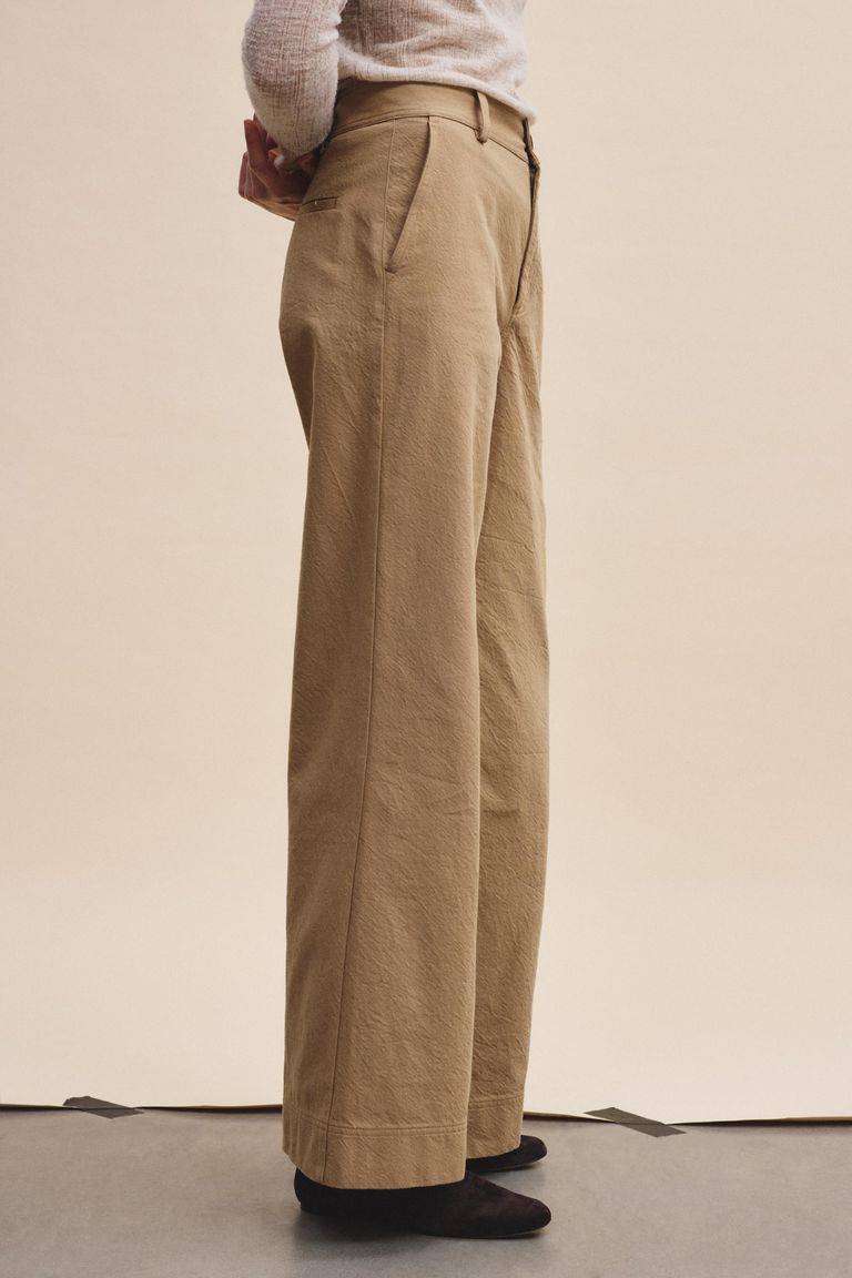 Pomandere Pantalone in diagonale di cotone lana In Linea