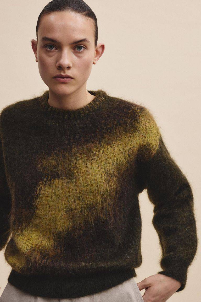 Pomandere Girocollo jacquard in mohair Acquista Ora