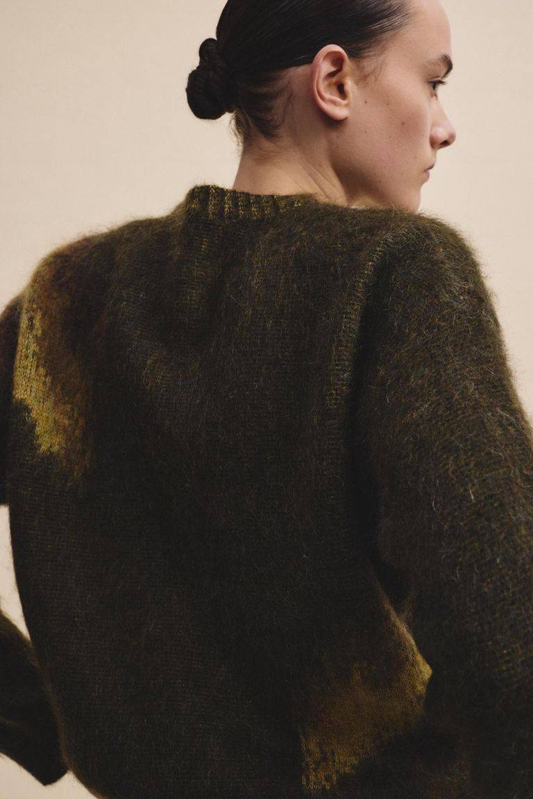 Pomandere Girocollo jacquard in mohair Acquista Ora