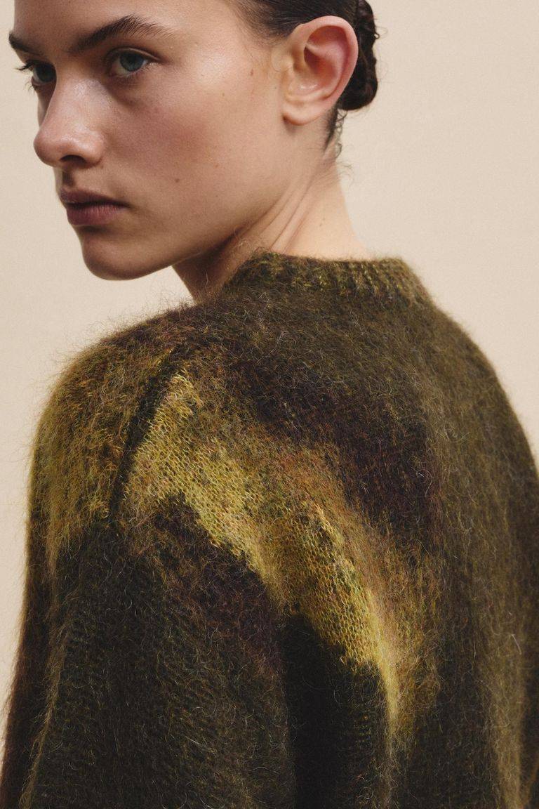 Pomandere Girocollo jacquard in mohair Acquista Ora