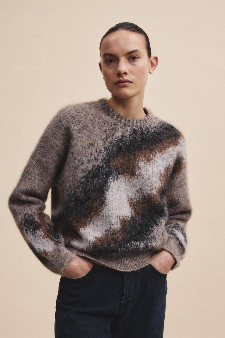 Pomandere Girocollo jacquard in mohair Convenienza