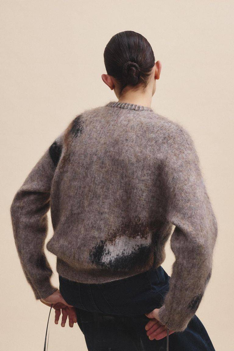 Pomandere Girocollo jacquard in mohair Convenienza