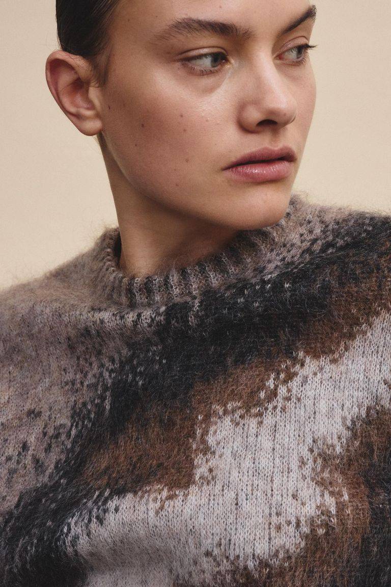 Pomandere Girocollo jacquard in mohair Convenienza
