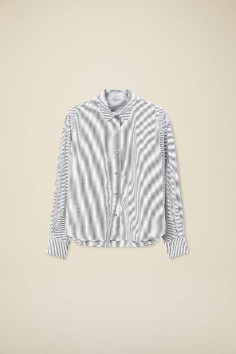 Pomandere Camicia in popeline rigato Sconto