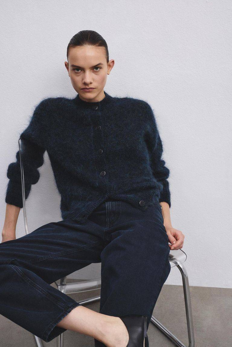 Pomandere Cardigan a girocollo in mohair Hotsell