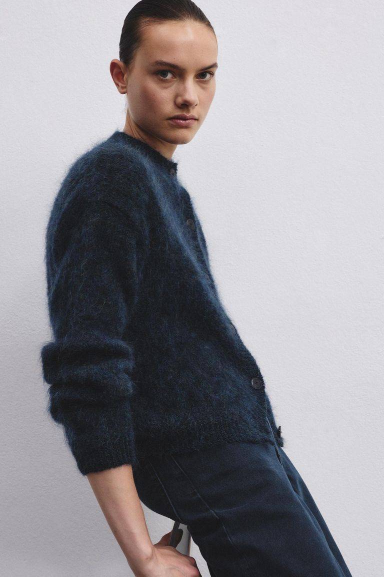Pomandere Cardigan a girocollo in mohair Hotsell