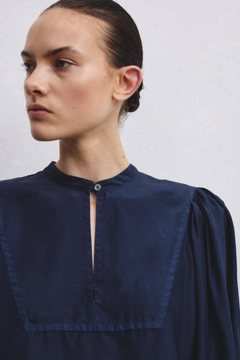 Pomandere Camicia con plastron in habutai Vendite Flash