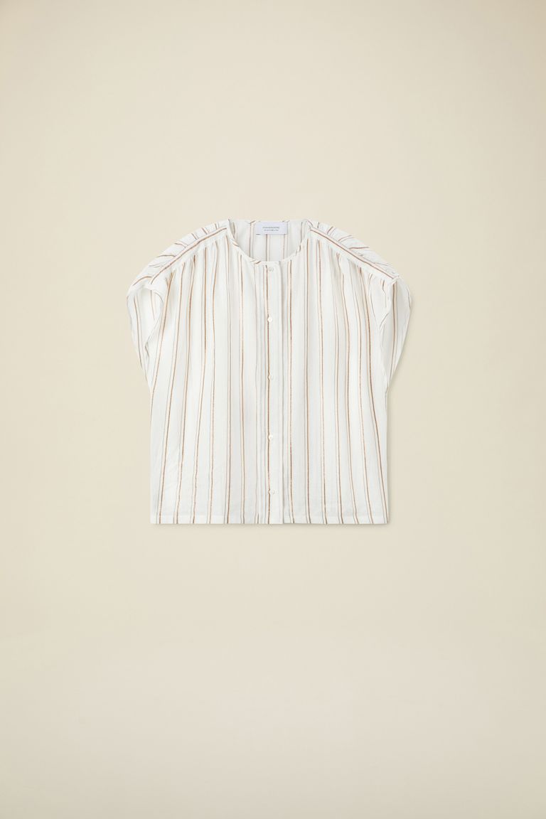 Pomandere Top rigato lurex Italy