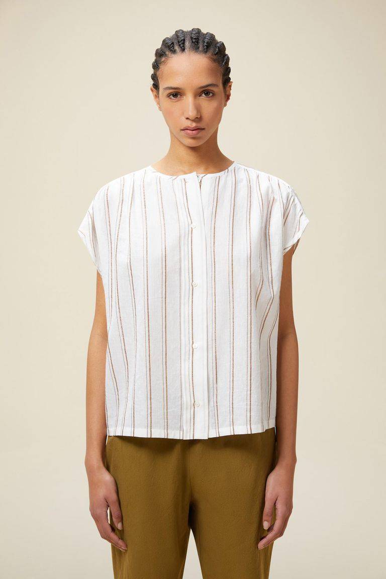 Pomandere Top rigato lurex Italy