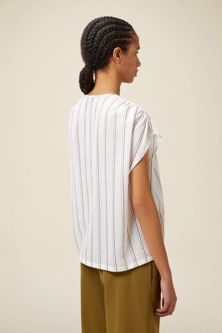 Pomandere Top rigato lurex Italy