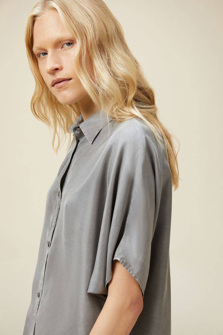 Pomandere Camicia con maniche corte tinta naturalmente Spedizione Gratuita