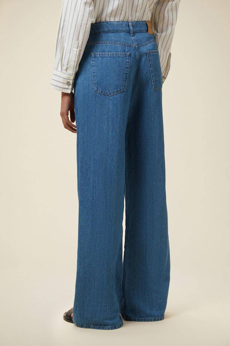 Pomandere Denim wide leg Qualità Garantita