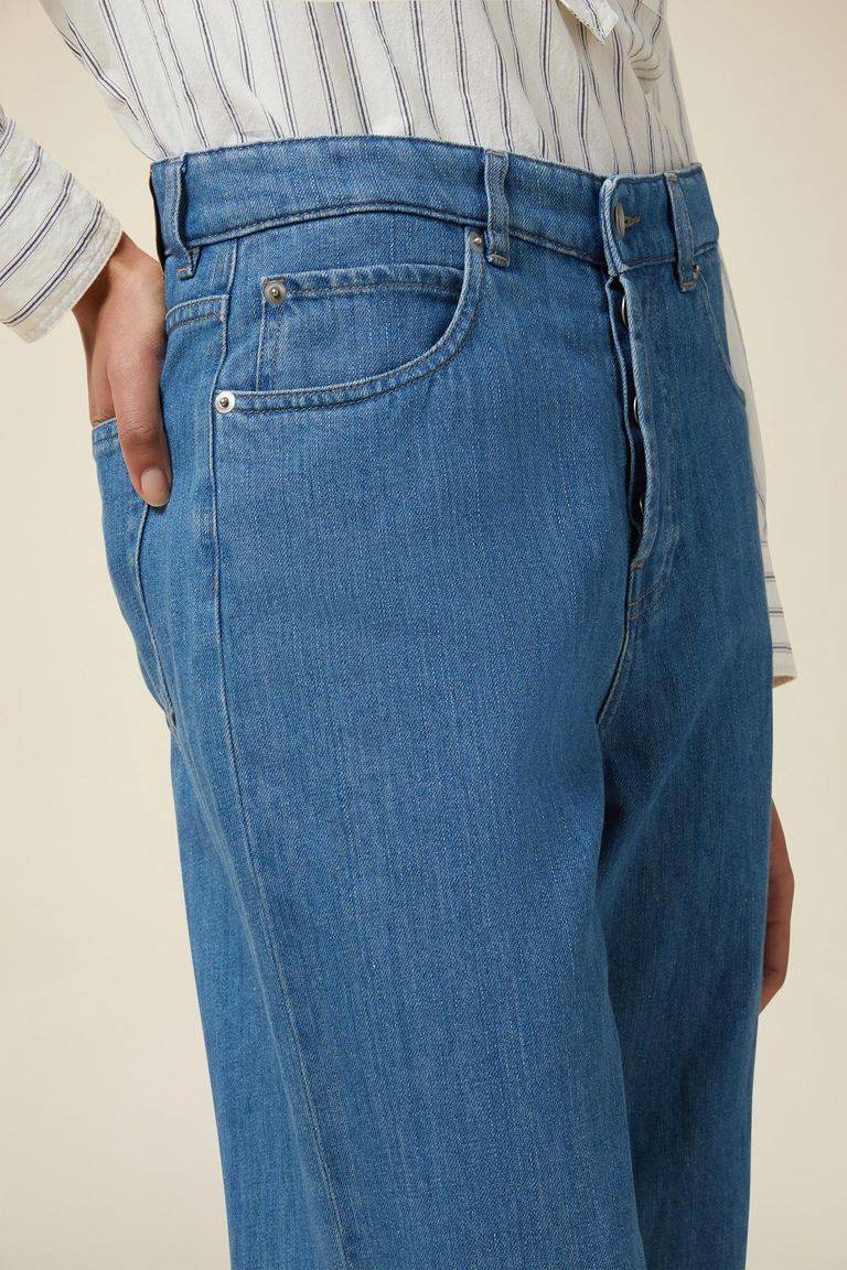 Pomandere Denim wide leg Qualità Garantita