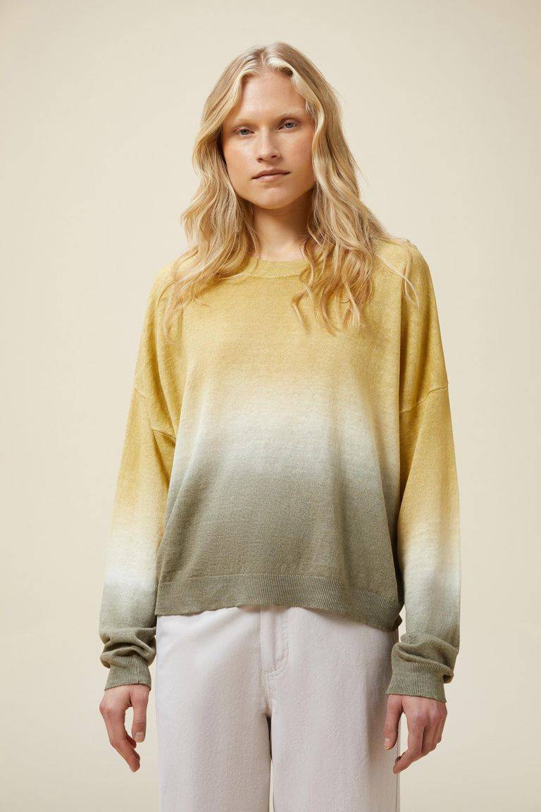 Pomandere Maglione girocollo con tintura degradè Shopping Online