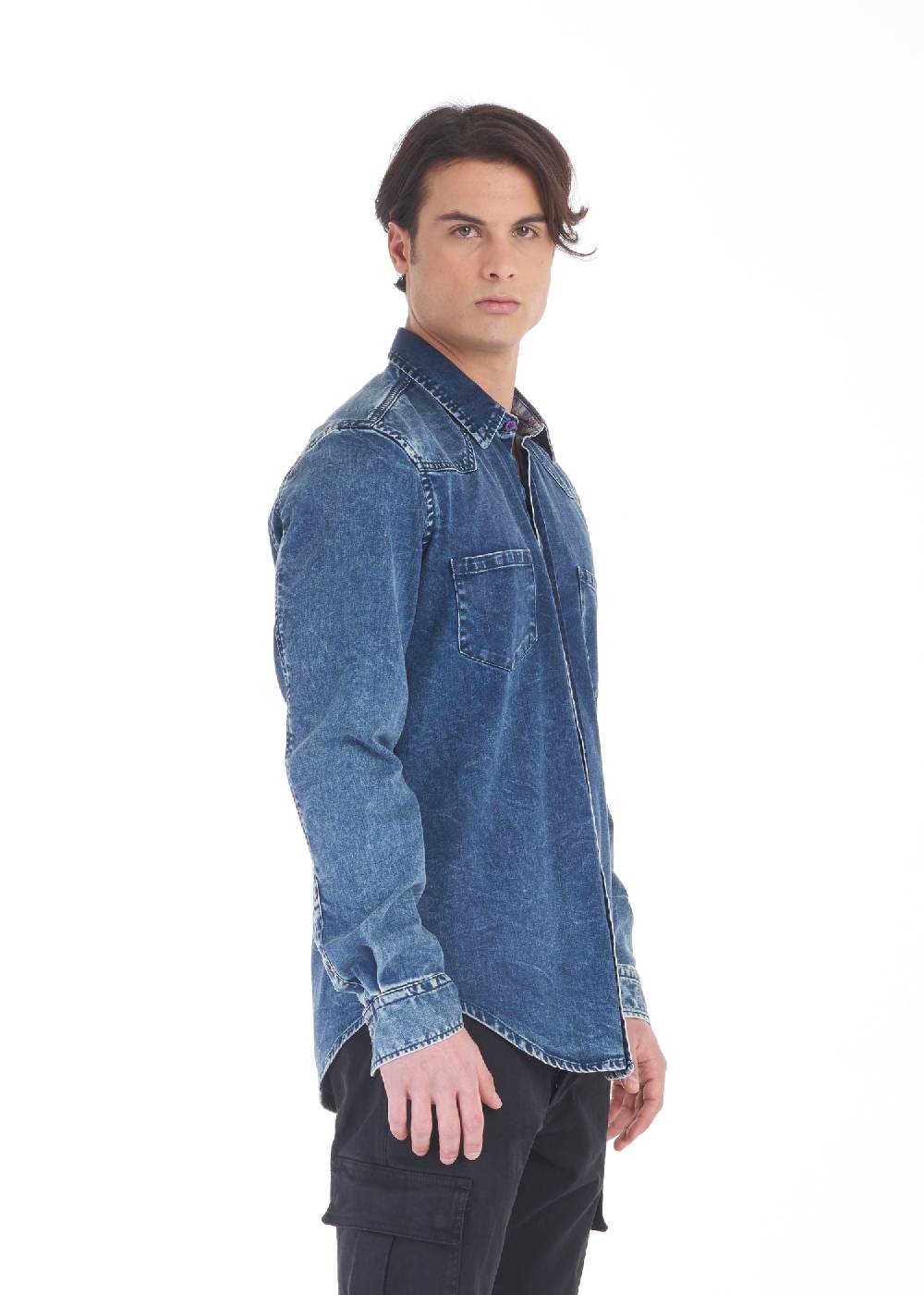 Pop84 Camicia jeans POP84 Vendita Calda