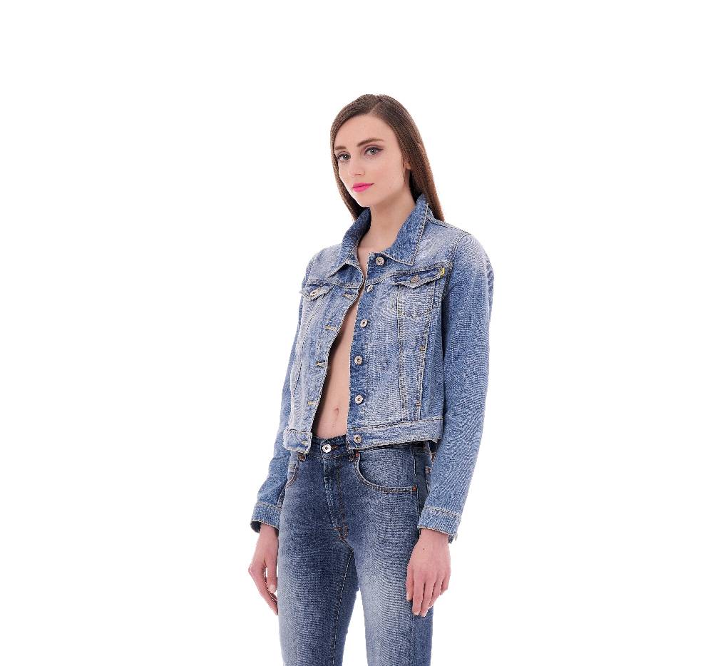 Pop84 Giubbino jeans lavaggio chiaro Negozi Online