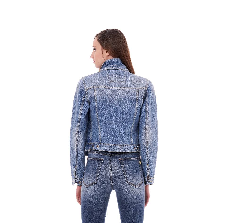 Pop84 Giubbino jeans lavaggio chiaro Negozi Online