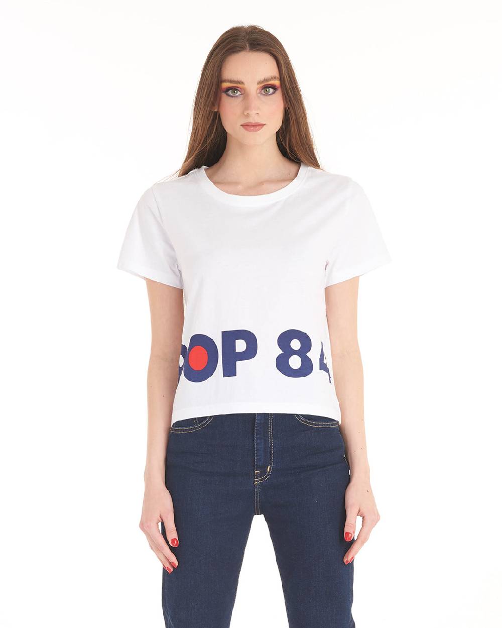 Pop84 T-shirt Scritta POP84 Prezzo Ridotto