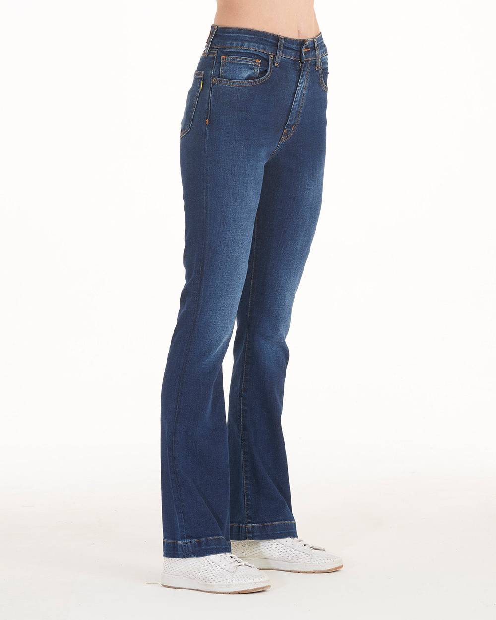 Pop84 Jeans zampa vita alta modello Francy Sottocosto