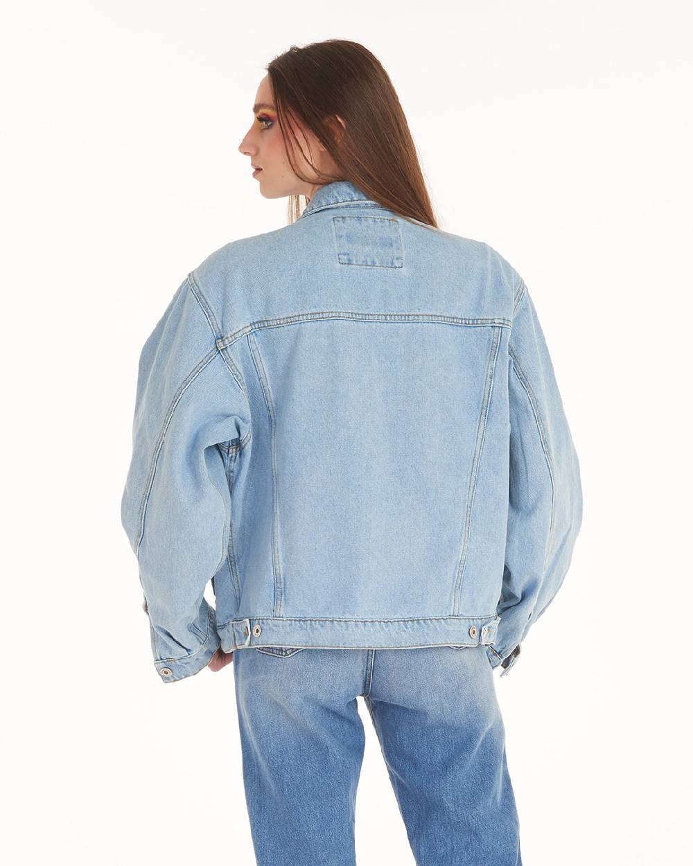 Pop84 Giubbino jeans over fit lavaggio chiaro Convenienza