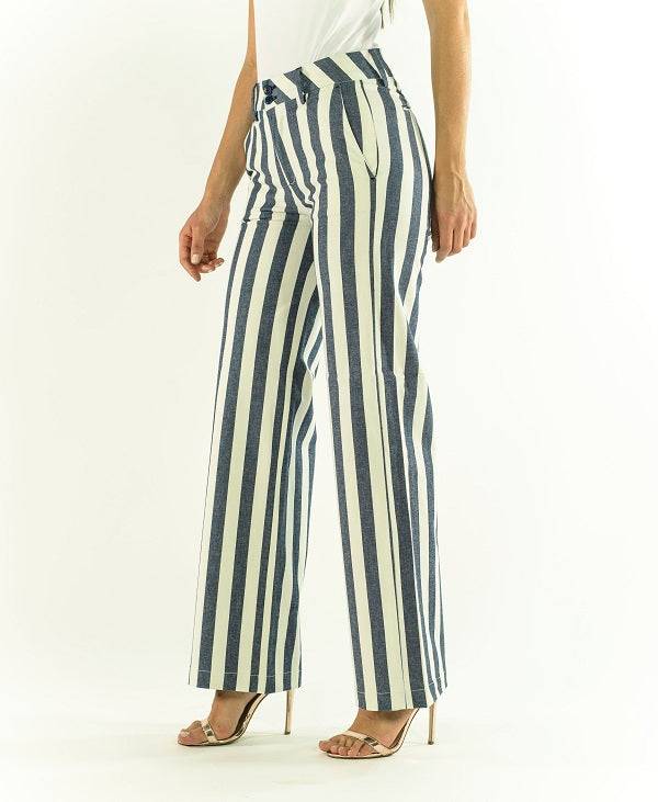 Pop84 Pantalone a righe over fit Vendite Flash