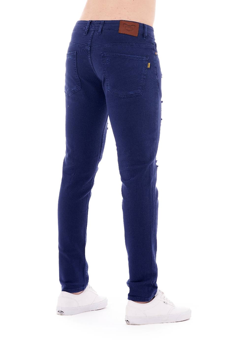 Pop84 Pantalone in bull denim con rotture modello Berlino Nuova
