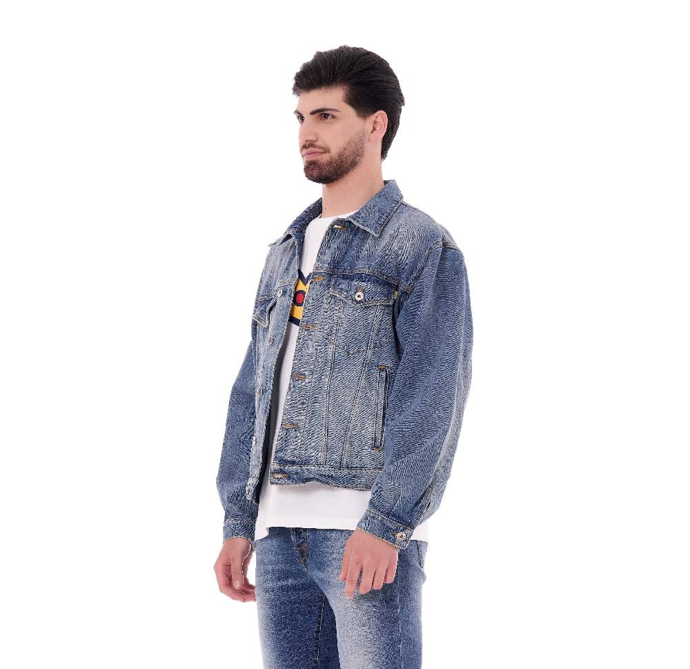Pop84 Giubbino jeans over fit lavaggio vintage Italia